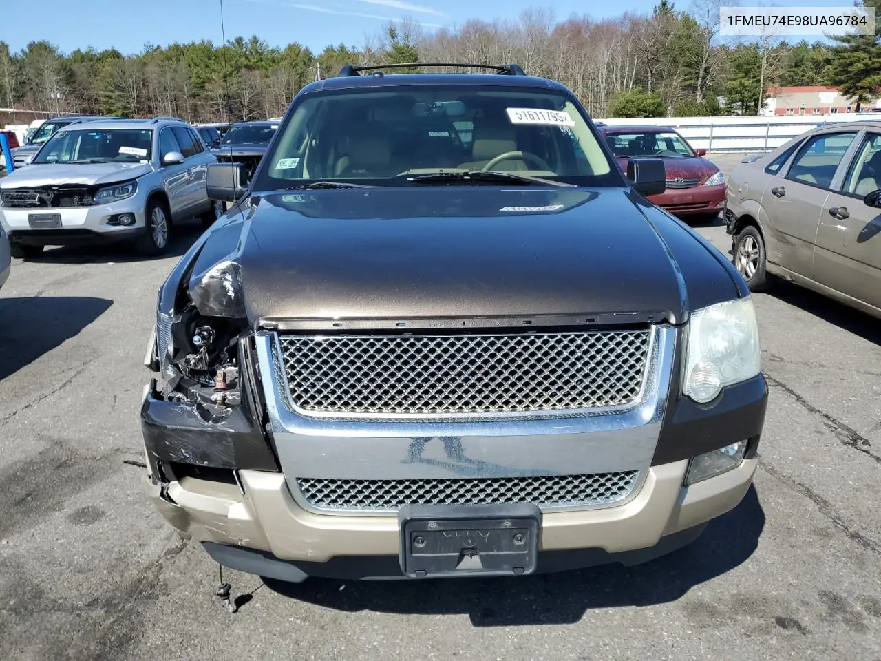 2008 Ford Explorer Eddie Bauer VIN: 1FMEU74E98UA96784 Lot: 51611795