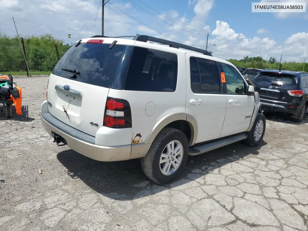 2008 Ford Explorer Eddie Bauer VIN: 1FMEU74E58UA58503 Lot: 56788295