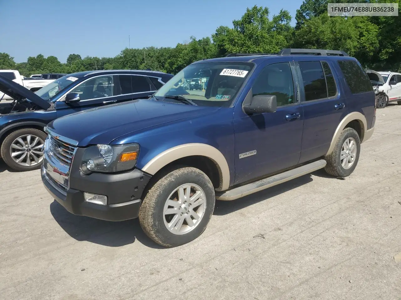 2008 Ford Explorer Eddie Bauer VIN: 1FMEU74E88UB36238 Lot: 61727765