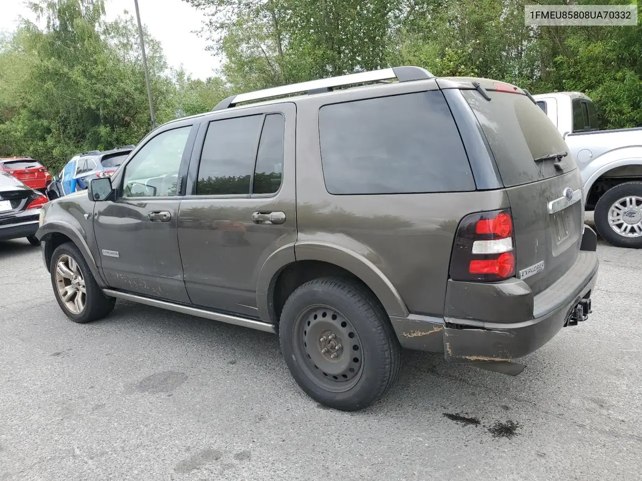 2008 Ford Explorer Limited VIN: 1FMEU85808UA70332 Lot: 62515595