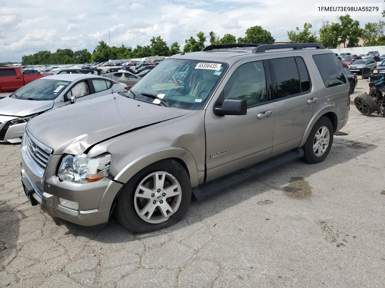 2008 Ford Explorer Xlt VIN: 1FMEU73E98UA55279 Lot: 65356435