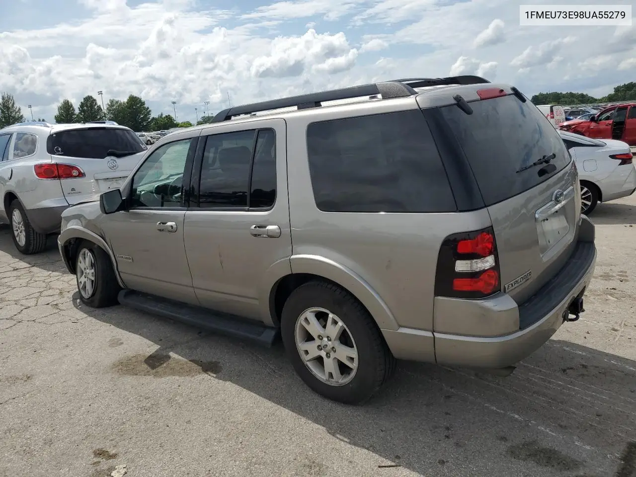 2008 Ford Explorer Xlt VIN: 1FMEU73E98UA55279 Lot: 65356435