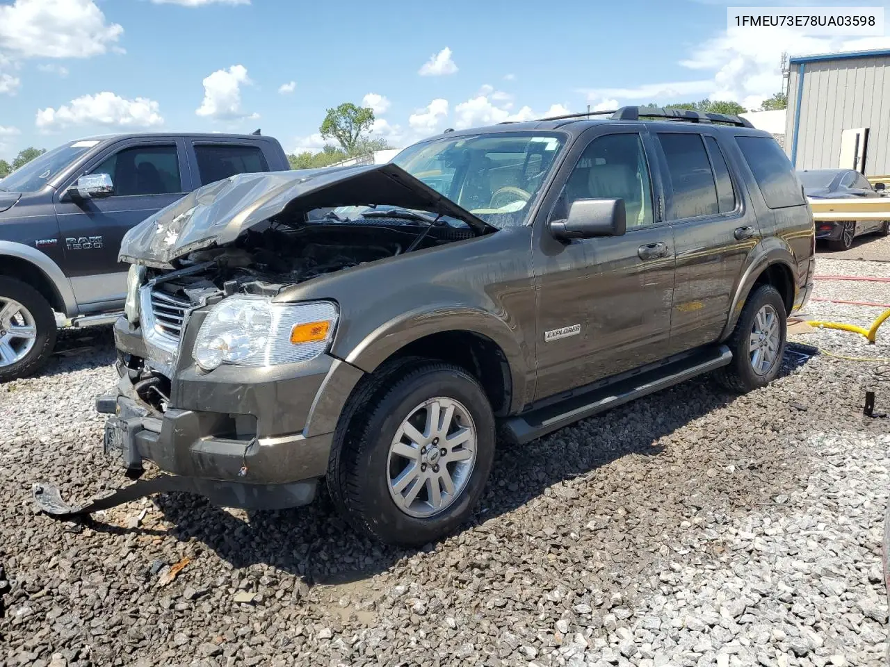 2008 Ford Explorer Xlt VIN: 1FMEU73E78UA03598 Lot: 65691275