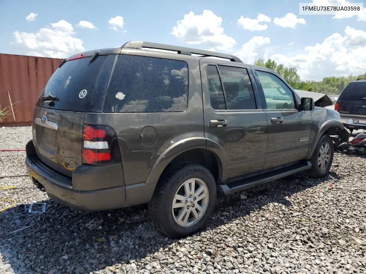 2008 Ford Explorer Xlt VIN: 1FMEU73E78UA03598 Lot: 65691275