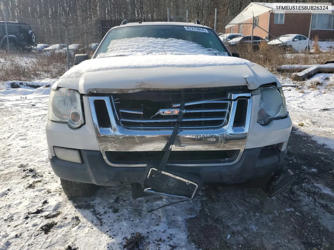 2008 Ford Explorer Sport Trac Xlt VIN: 1FMEU51E58UB26324 Lot: 87275854