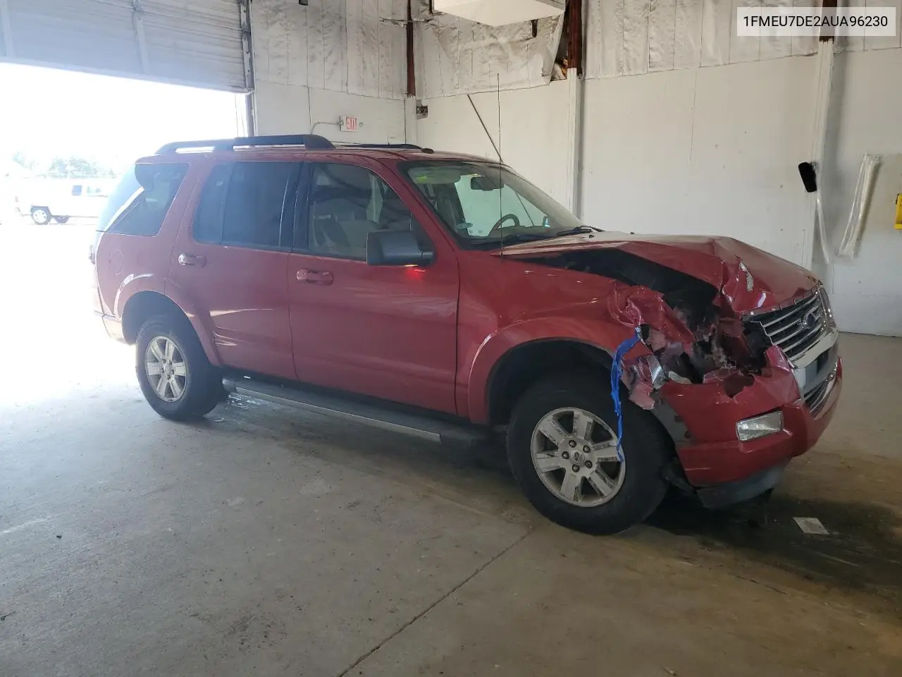 2010 Ford Explorer Xlt VIN: 1FMEU7DE2AUA96230 Lot: 62702185