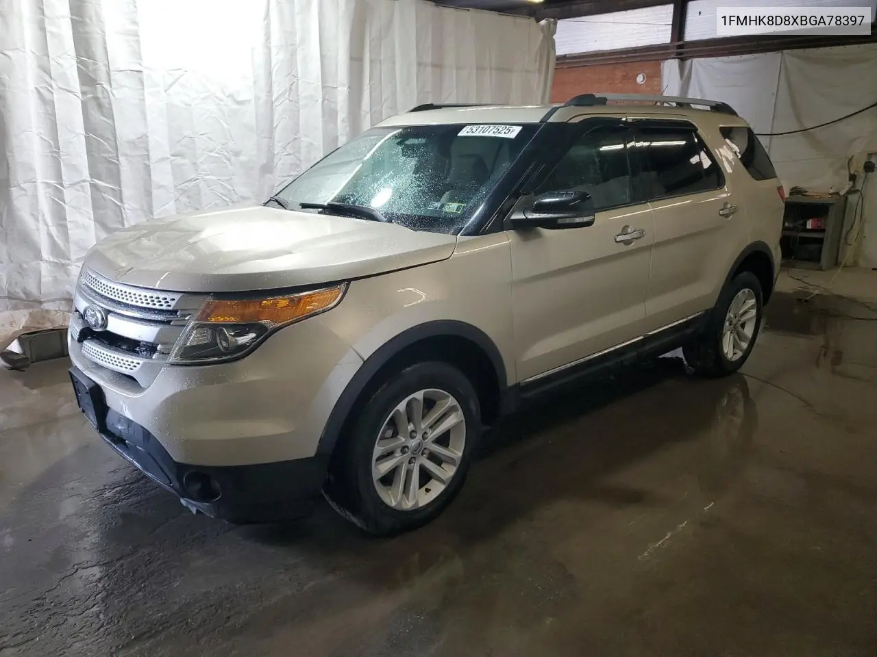 2011 Ford Explorer Xlt VIN: 1FMHK8D8XBGA78397 Lot: 53107525