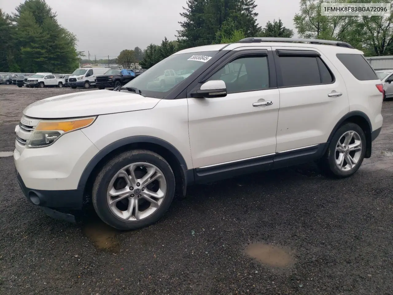 2011 Ford Explorer Limited VIN: 1FMHK8F83BGA72096 Lot: 56650845