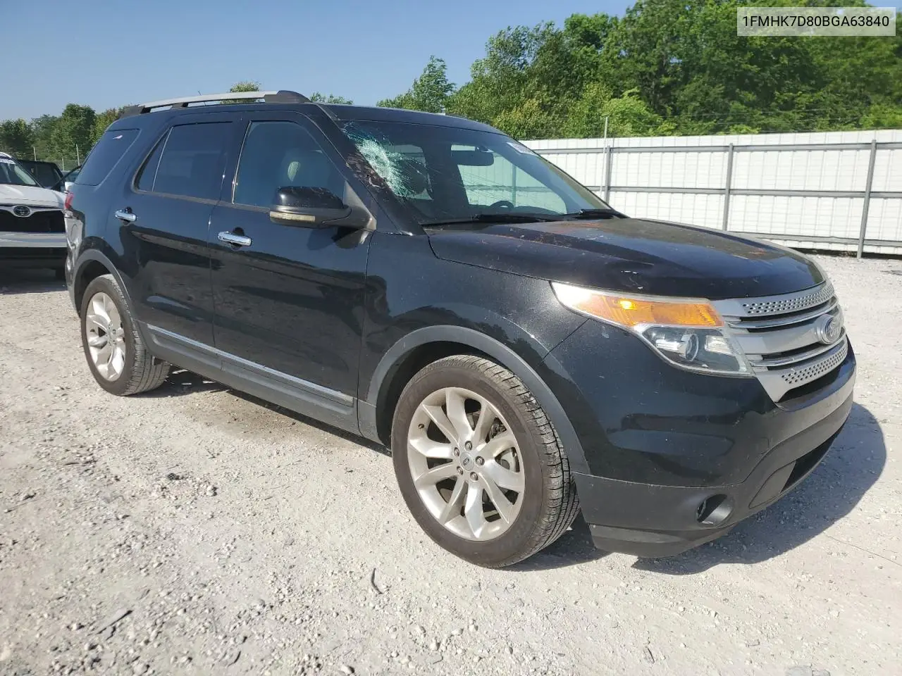 2011 Ford Explorer Xlt VIN: 1FMHK7D80BGA63840 Lot: 56889495