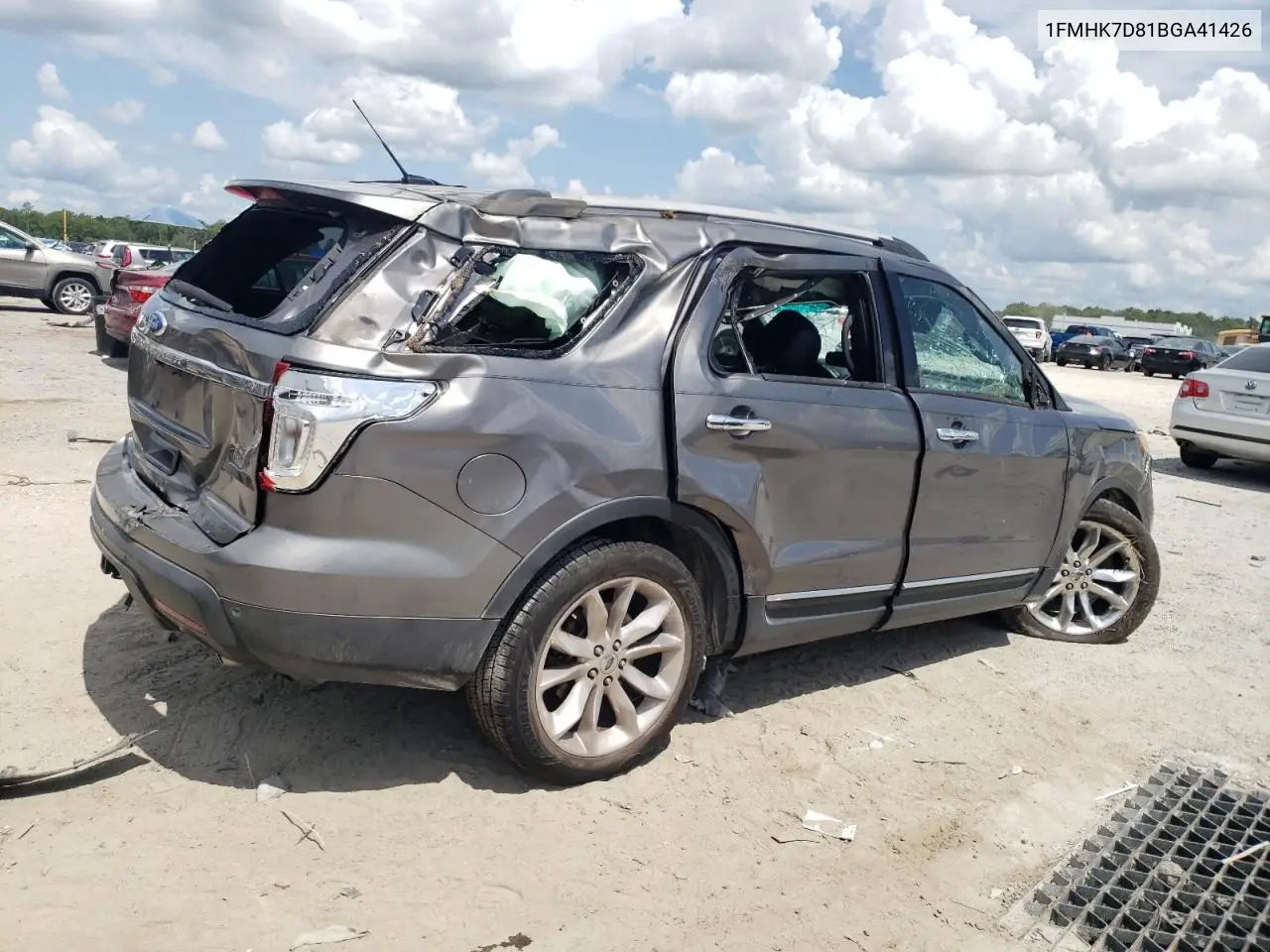 2011 Ford Explorer Xlt VIN: 1FMHK7D81BGA41426 Lot: 62238155