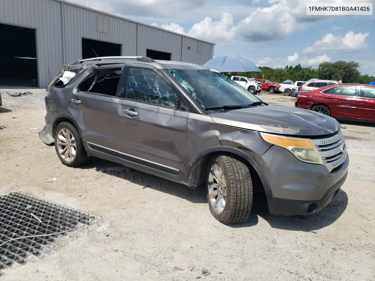 2011 Ford Explorer Xlt VIN: 1FMHK7D81BGA41426 Lot: 62238155