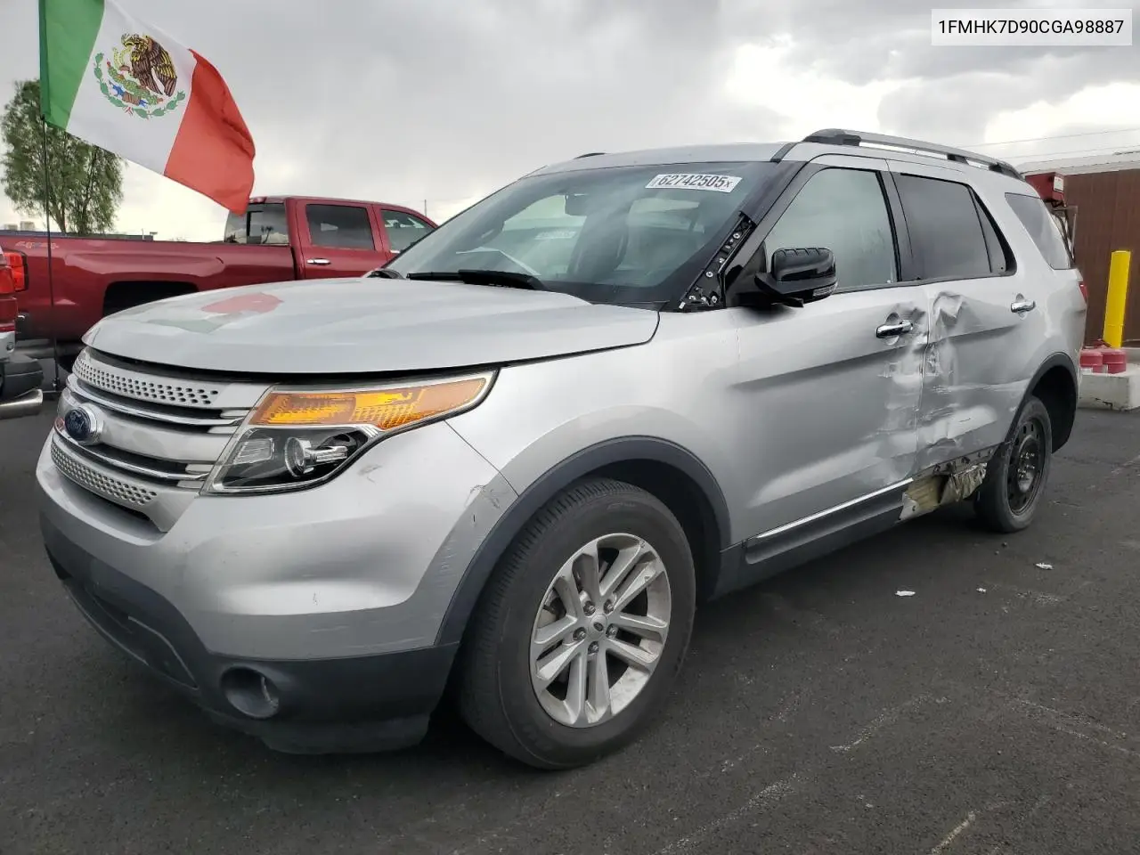 2012 Ford Explorer Xlt VIN: 1FMHK7D90CGA98887 Lot: 62742505