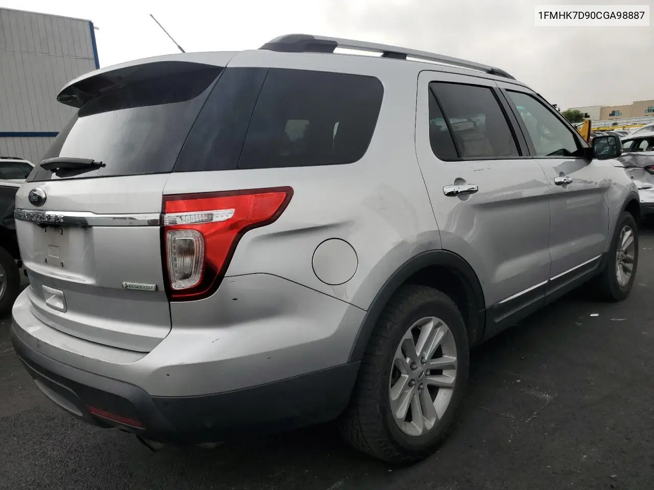 2012 Ford Explorer Xlt VIN: 1FMHK7D90CGA98887 Lot: 62742505