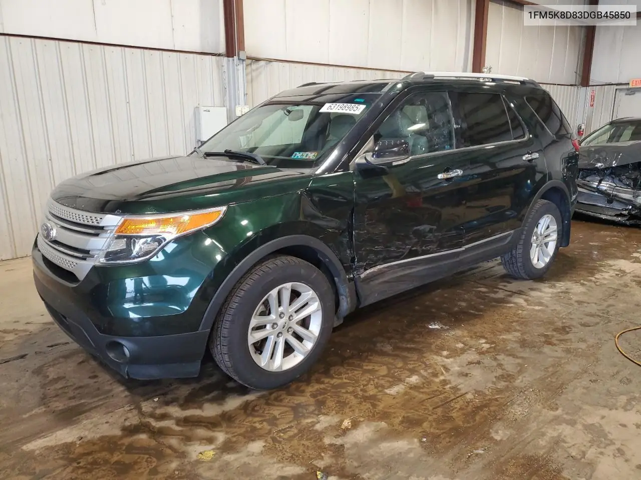 2013 Ford Explorer Xlt VIN: 1FM5K8D83DGB45850 Lot: 63198985