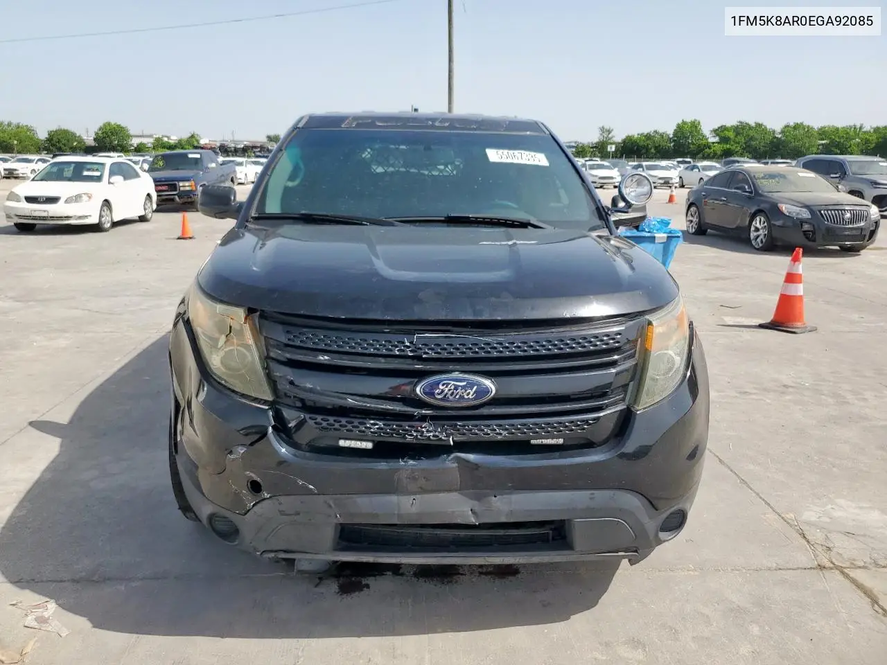 2014 Ford Explorer Police Interceptor VIN: 1FM5K8AR0EGA92085 Lot: 55067335