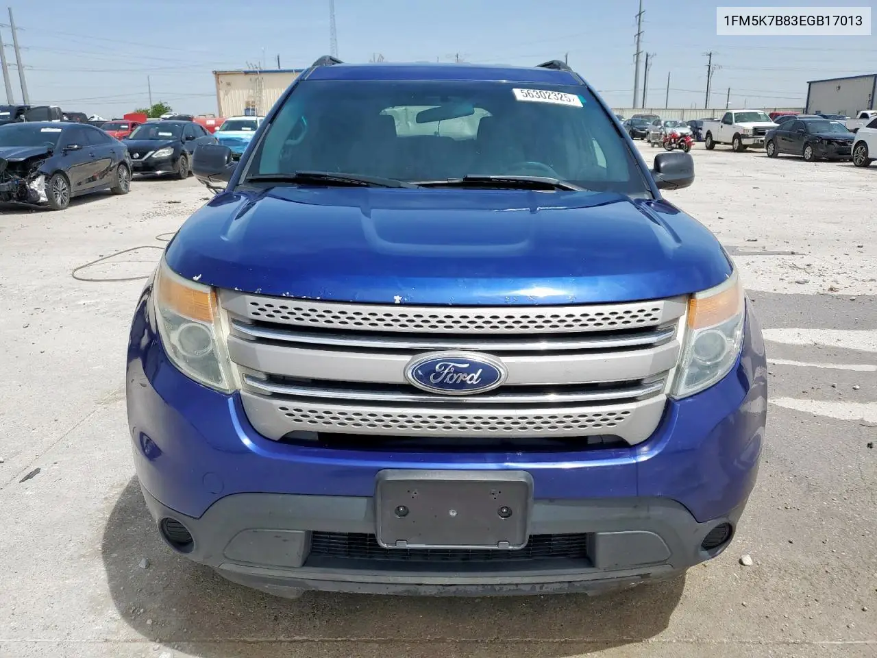 2014 Ford Explorer VIN: 1FM5K7B83EGB17013 Lot: 56302325