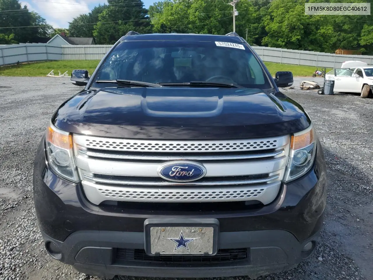 2014 Ford Explorer Xlt VIN: 1FM5K8D80EGC40612 Lot: 57024245