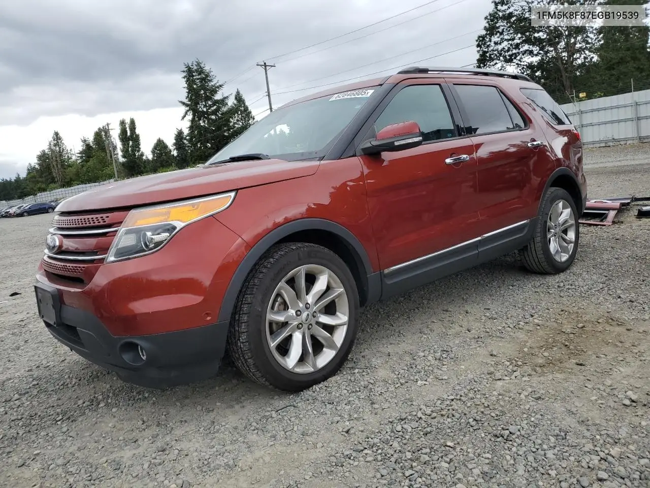 2014 Ford Explorer Limited VIN: 1FM5K8F87EGB19539 Lot: 62846805