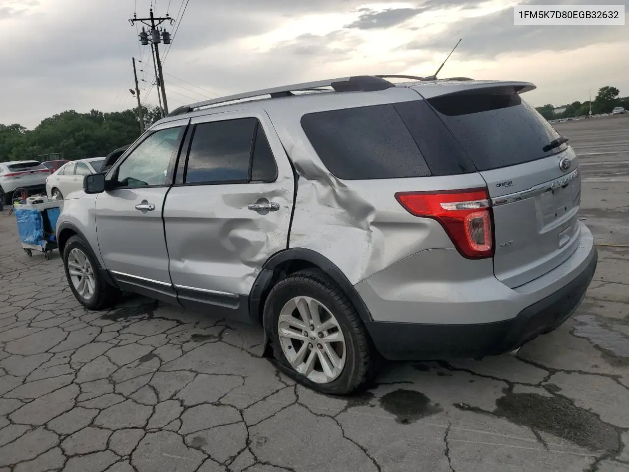 2014 Ford Explorer Xlt VIN: 1FM5K7D80EGB32632 Lot: 62869025