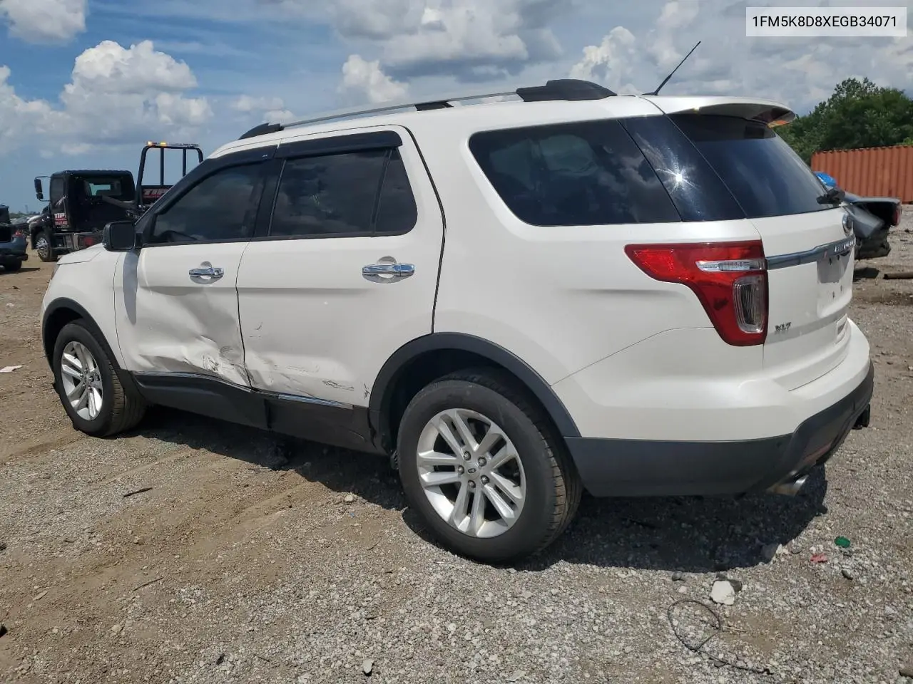 2014 Ford Explorer Xlt VIN: 1FM5K8D8XEGB34071 Lot: 63032665