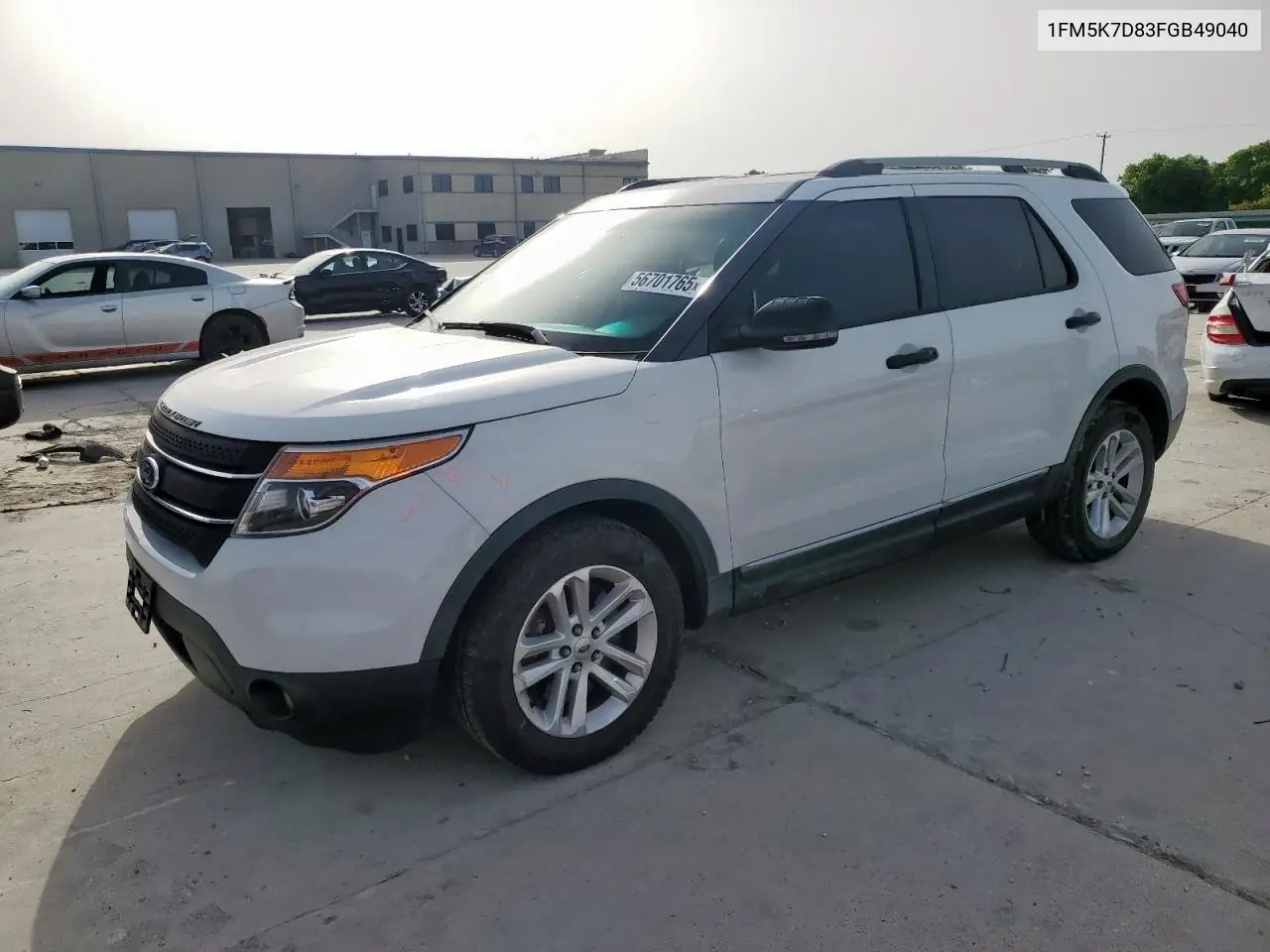 2015 Ford Explorer Xlt VIN: 1FM5K7D83FGB49040 Lot: 56701765