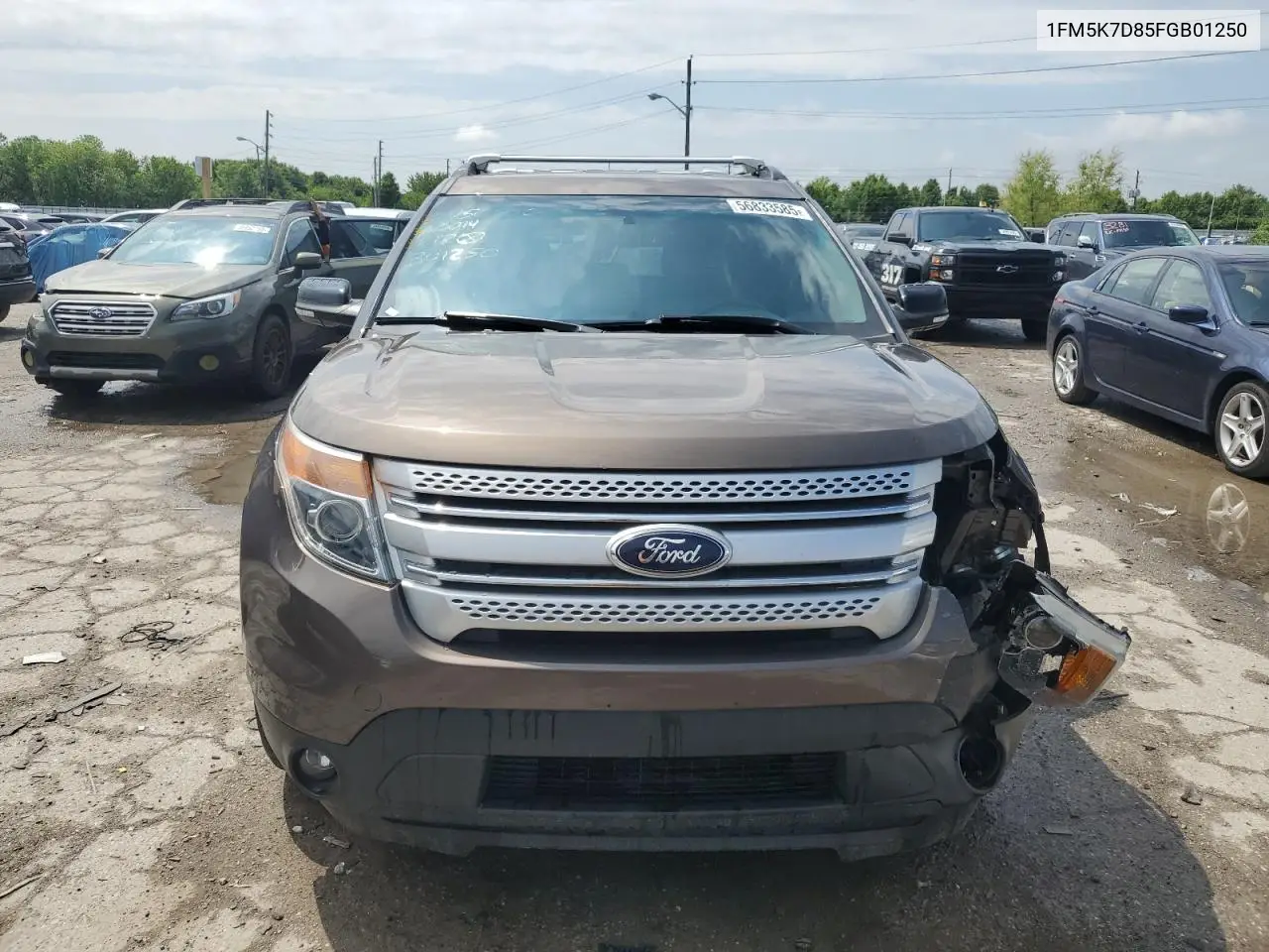 2015 Ford Explorer Xlt VIN: 1FM5K7D85FGB01250 Lot: 56833585