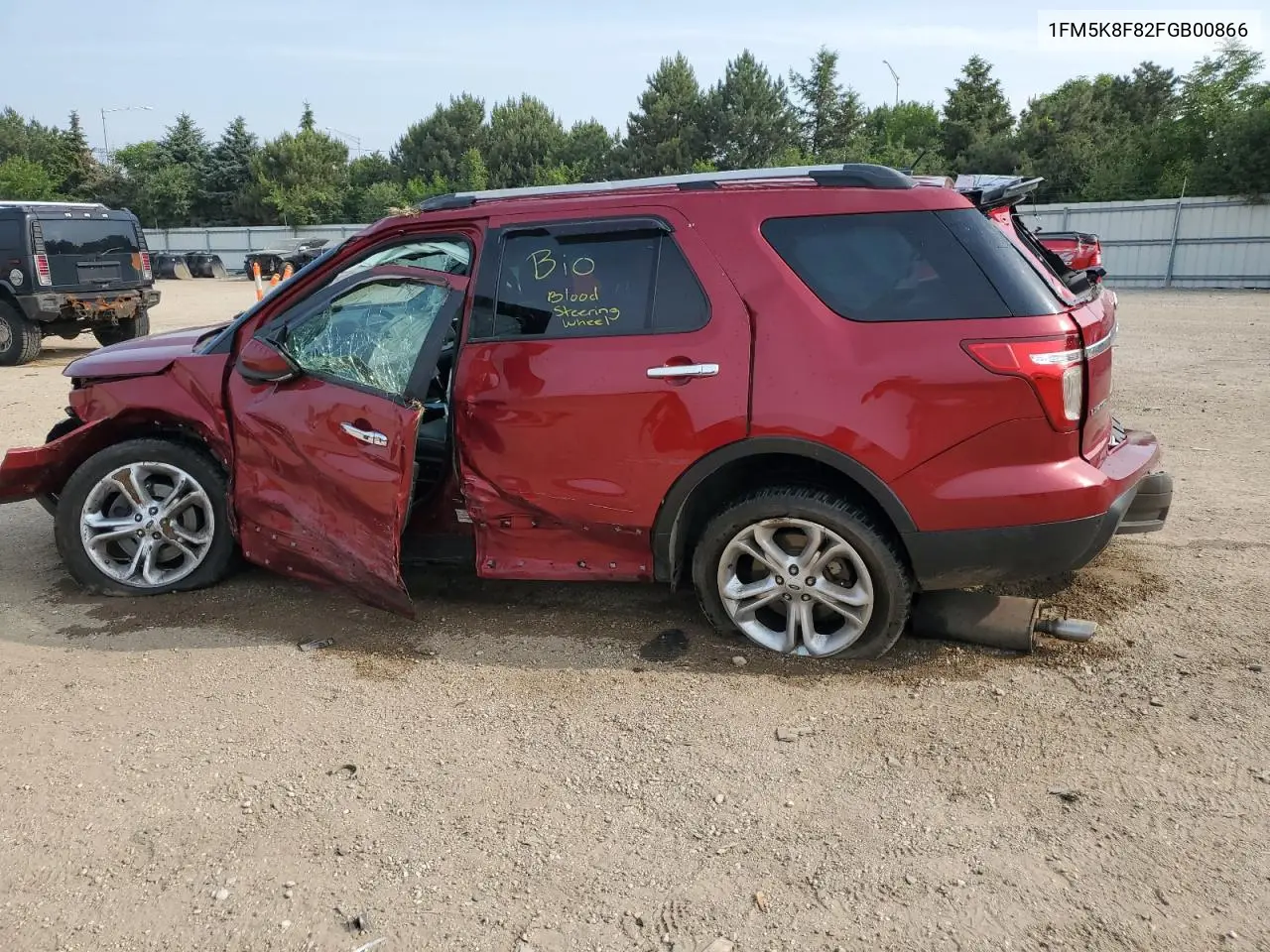 2015 Ford Explorer Limited VIN: 1FM5K8F82FGB00866 Lot: 60475665