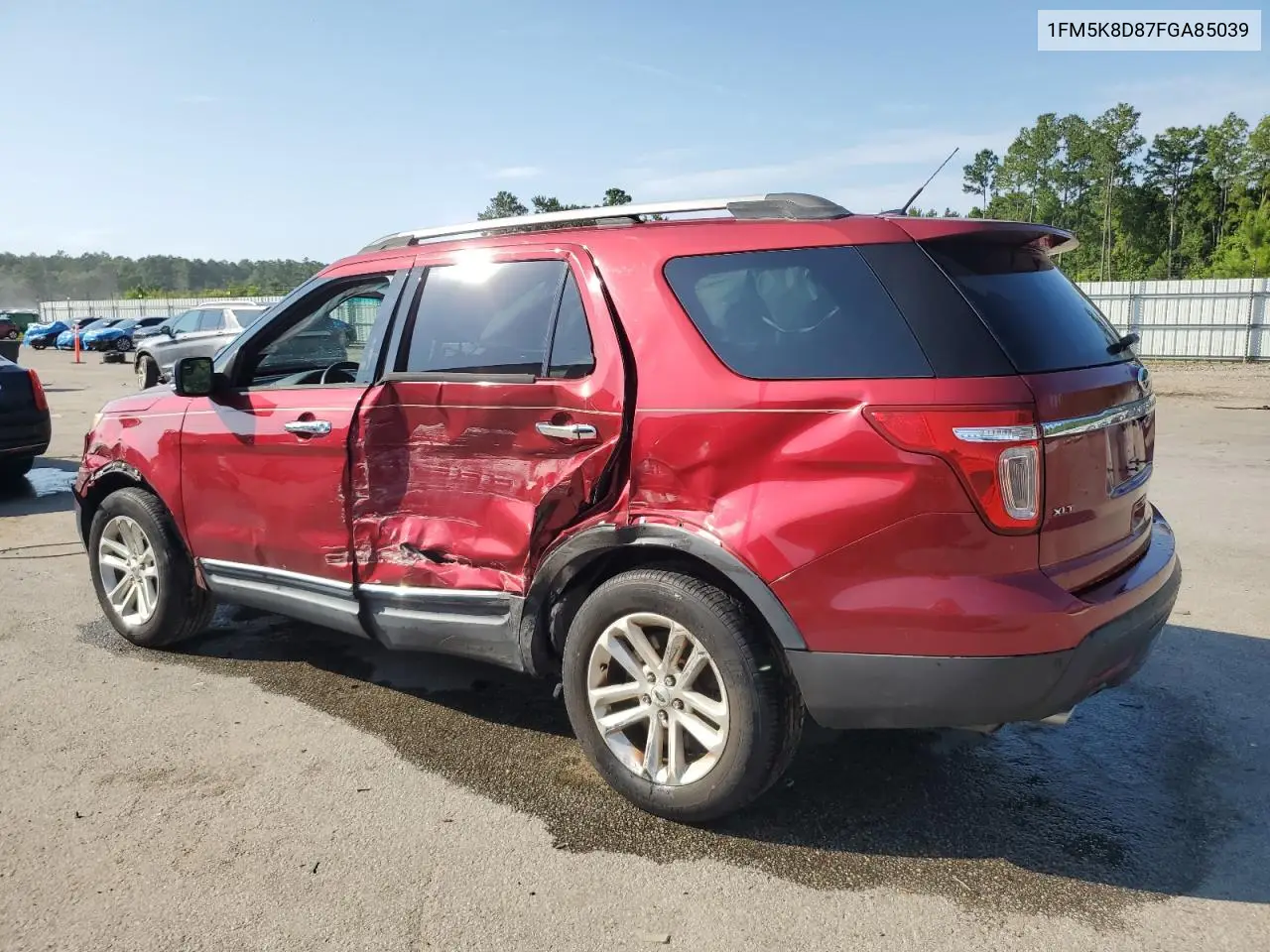 2015 Ford Explorer Xlt VIN: 1FM5K8D87FGA85039 Lot: 62065215
