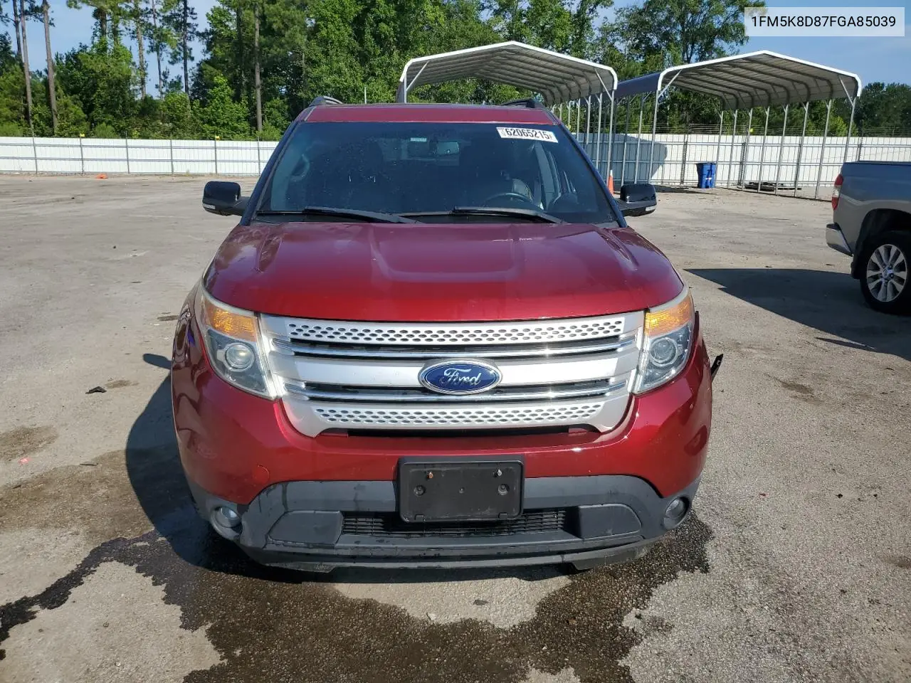 2015 Ford Explorer Xlt VIN: 1FM5K8D87FGA85039 Lot: 62065215