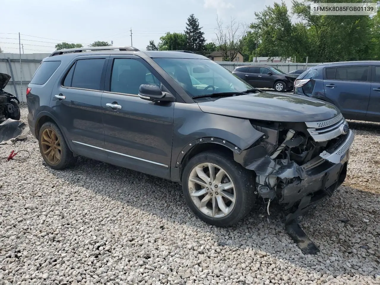 2015 Ford Explorer Xlt VIN: 1FM5K8D85FGB01139 Lot: 62373765