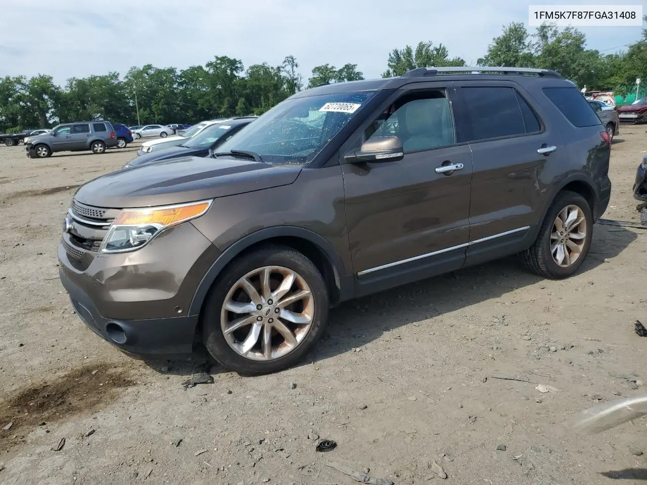 2015 Ford Explorer Limited VIN: 1FM5K7F87FGA31408 Lot: 62720065