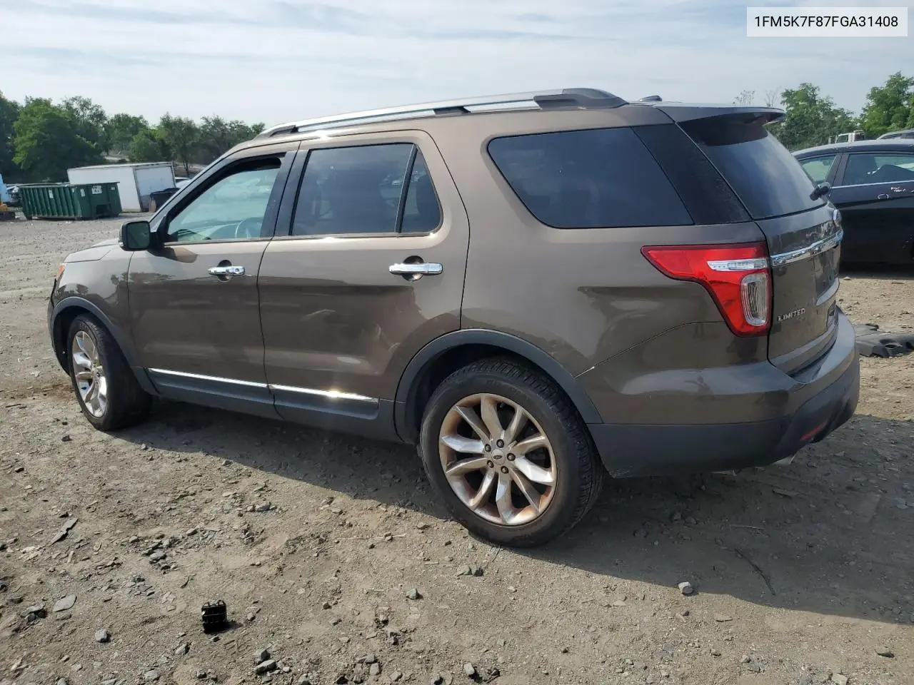 2015 Ford Explorer Limited VIN: 1FM5K7F87FGA31408 Lot: 62720065