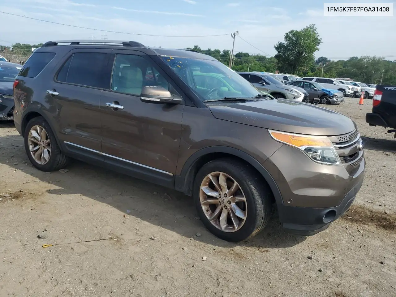 2015 Ford Explorer Limited VIN: 1FM5K7F87FGA31408 Lot: 62720065