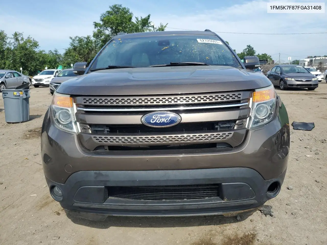 2015 Ford Explorer Limited VIN: 1FM5K7F87FGA31408 Lot: 62720065