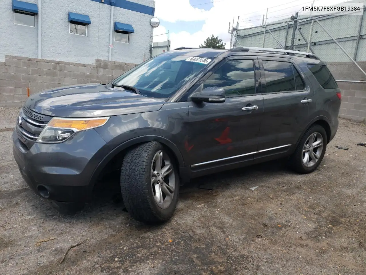 2015 Ford Explorer Limited VIN: 1FM5K7F8XFGB19384 Lot: 63081585