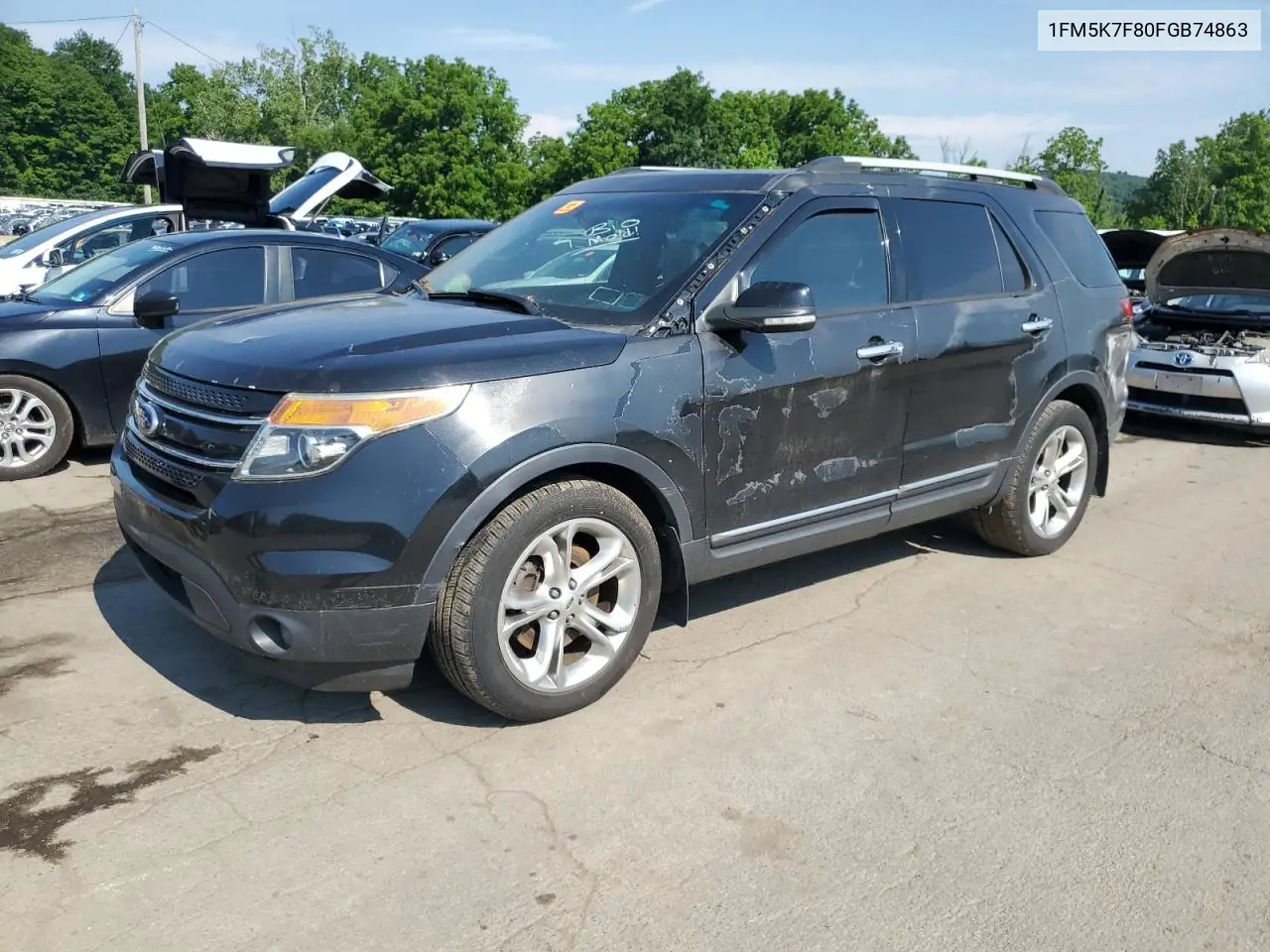 2015 Ford Explorer Limited VIN: 1FM5K7F80FGB74863 Lot: 63083685