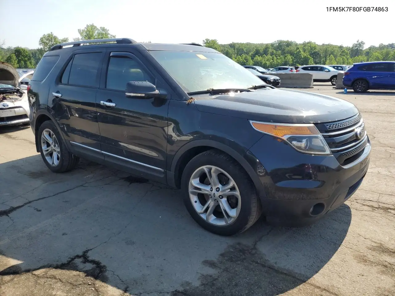 2015 Ford Explorer Limited VIN: 1FM5K7F80FGB74863 Lot: 63083685