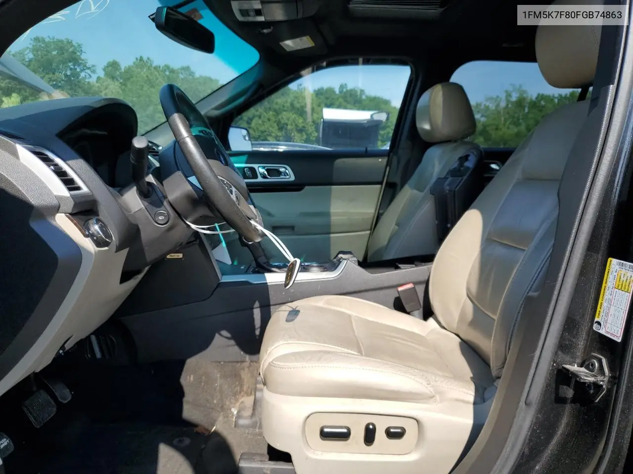 2015 Ford Explorer Limited VIN: 1FM5K7F80FGB74863 Lot: 63083685
