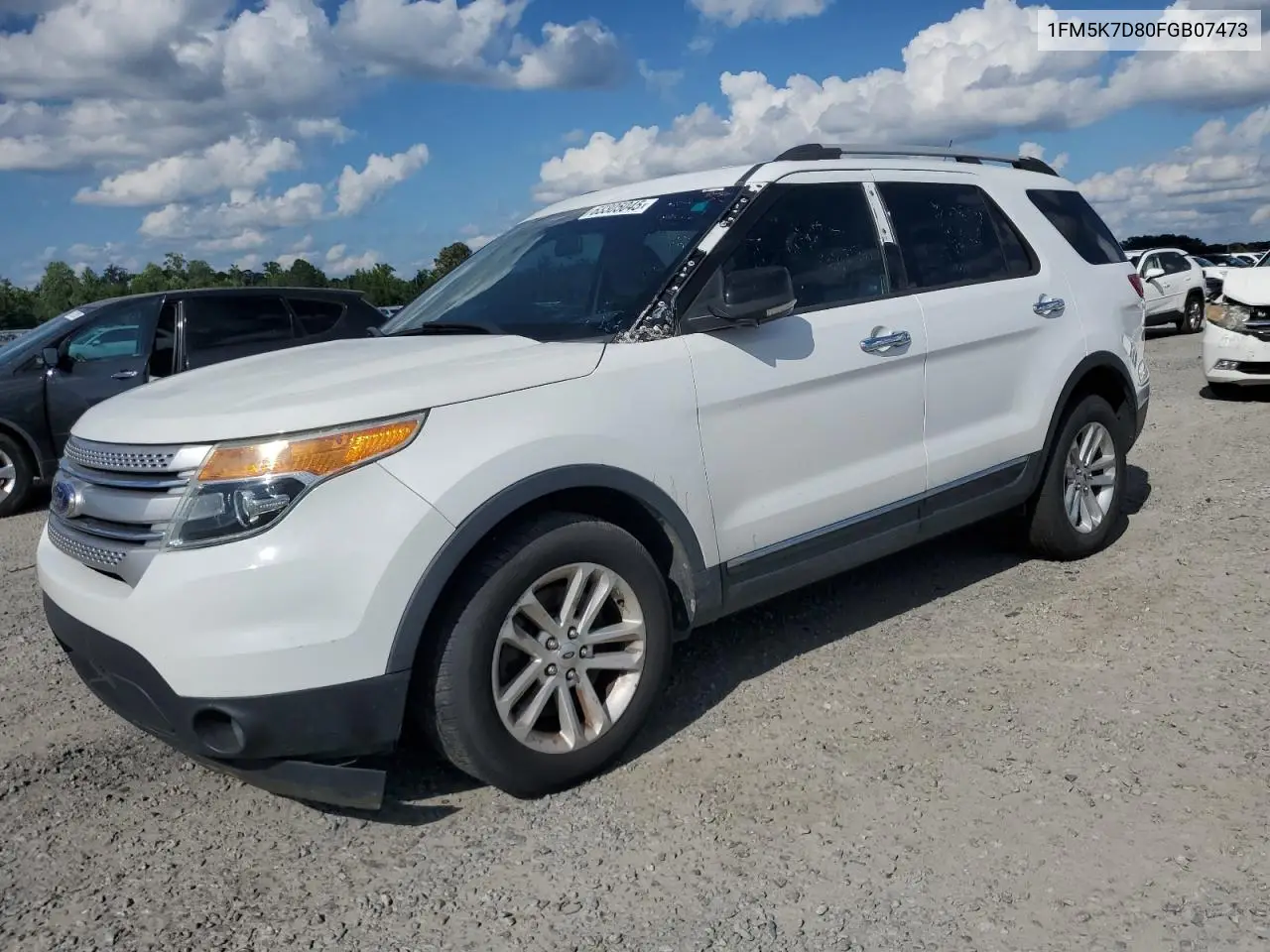 2015 Ford Explorer Xlt VIN: 1FM5K7D80FGB07473 Lot: 63305045
