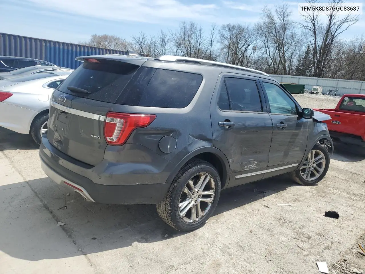 1fm5k8d87ggc83637 1FM5K8D87GGC83637 2016 Ford Explorer Xlt