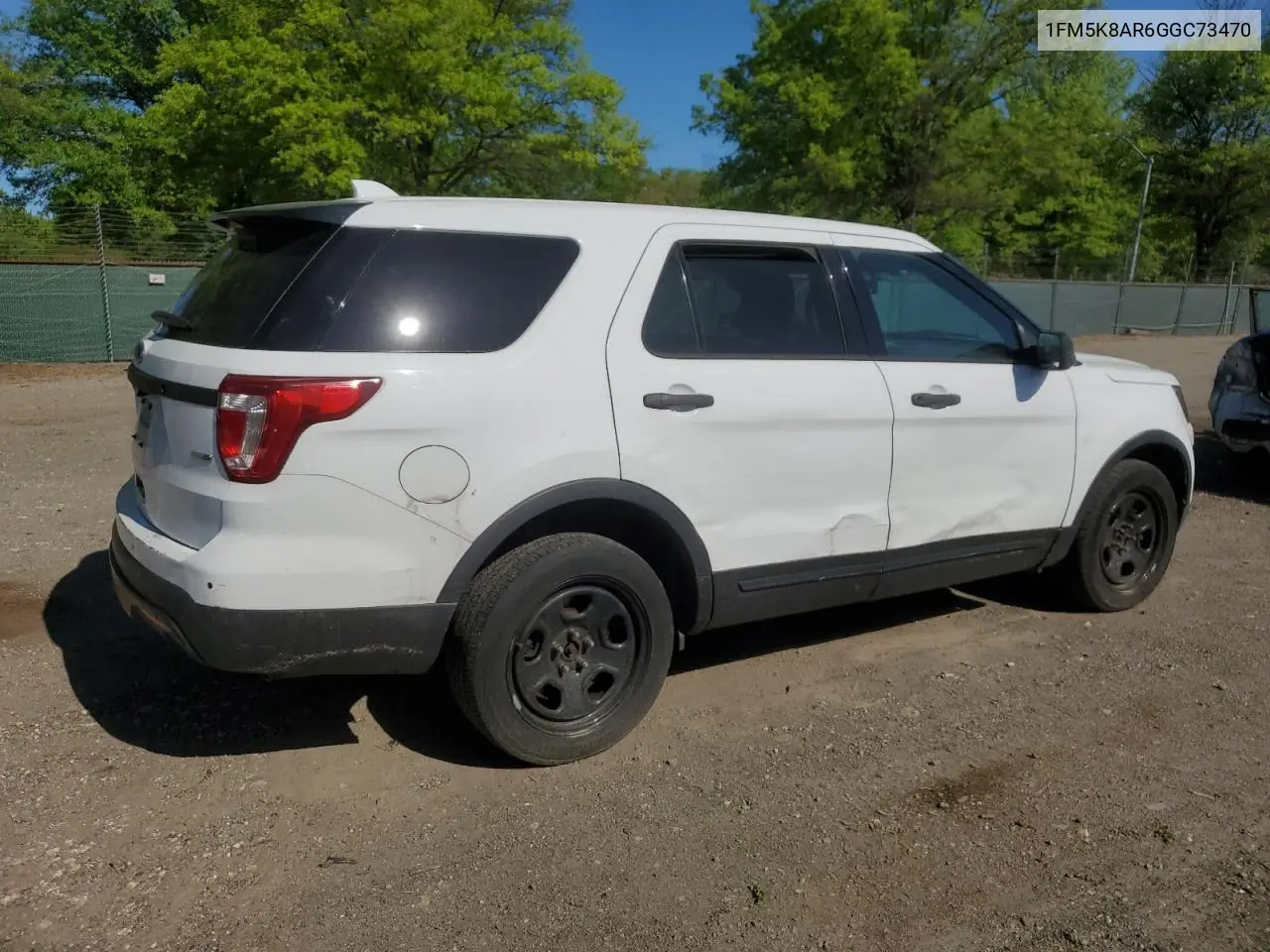 2016 Ford Explorer Police Interceptor VIN: 1FM5K8AR6GGC73470 Lot: 54881135