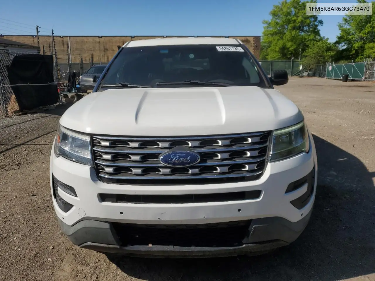 2016 Ford Explorer Police Interceptor VIN: 1FM5K8AR6GGC73470 Lot: 54881135