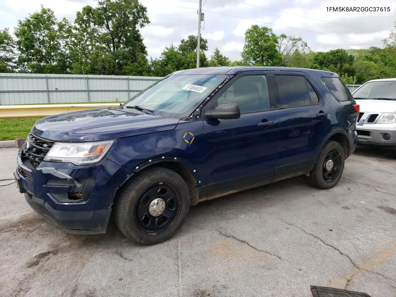2016 Ford Explorer Police Interceptor VIN: 1FM5K8AR2GGC37615 Lot: 57084935