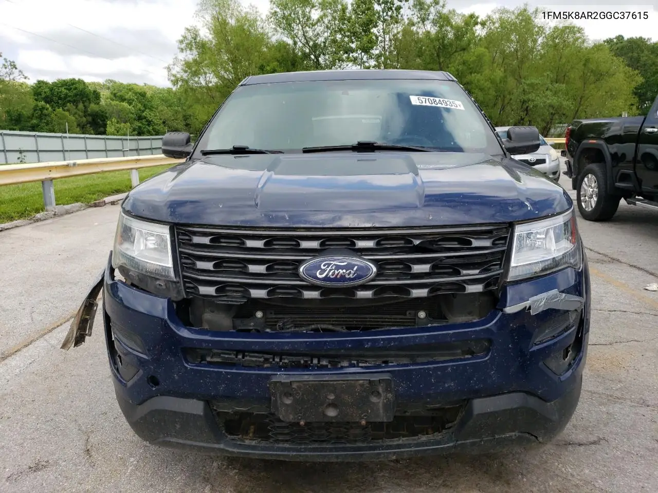2016 Ford Explorer Police Interceptor VIN: 1FM5K8AR2GGC37615 Lot: 57084935
