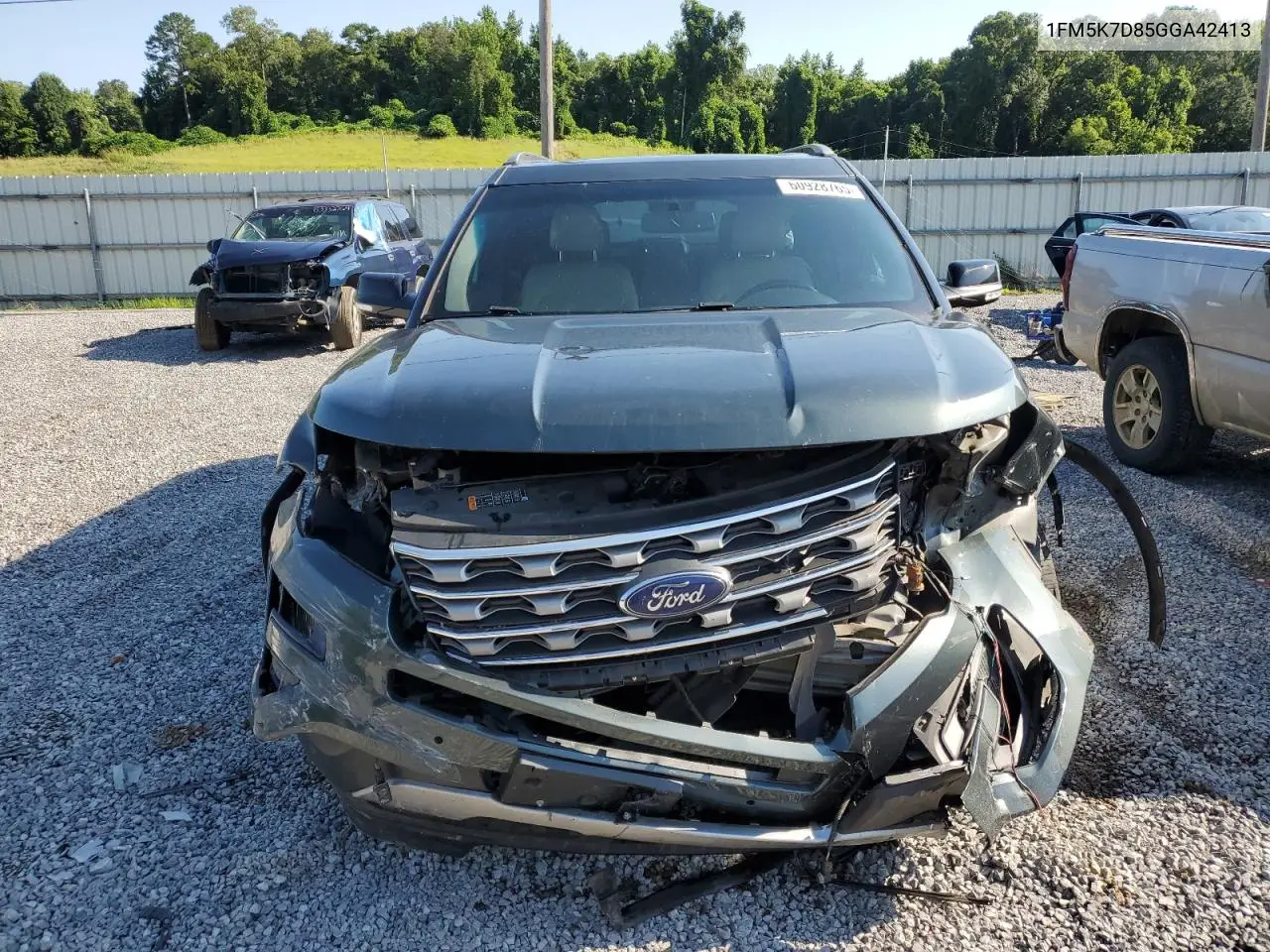 2016 Ford Explorer Xlt VIN: 1FM5K7D85GGA42413 Lot: 60928765