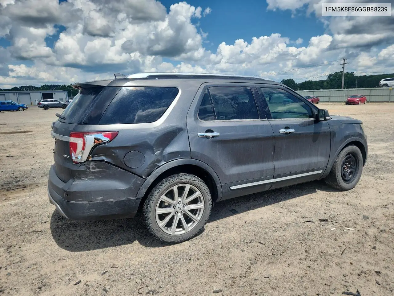 2016 Ford Explorer Limited VIN: 1FM5K8F86GGB88239 Lot: 61654335