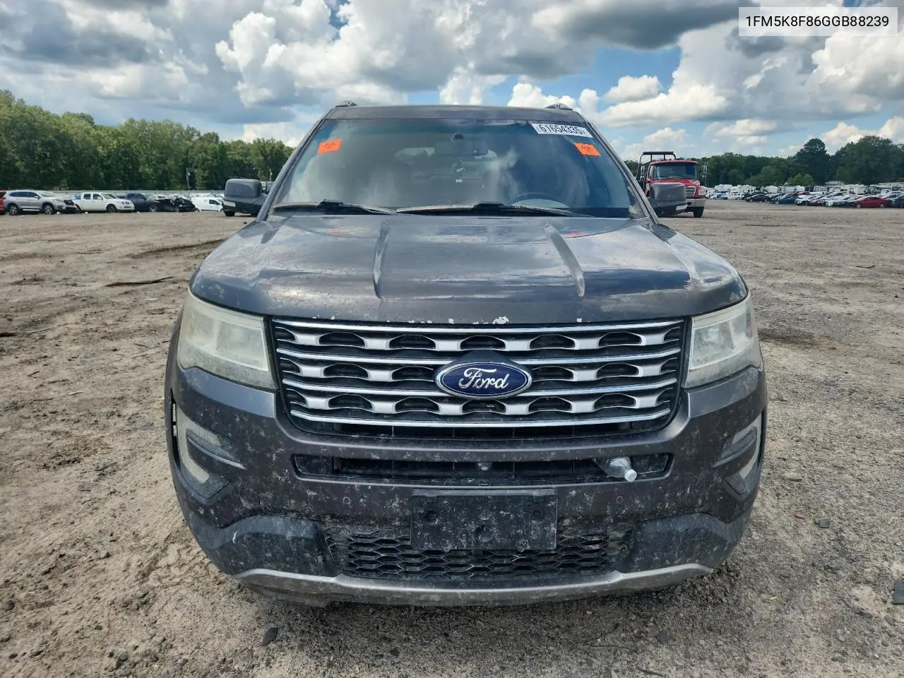 2016 Ford Explorer Limited VIN: 1FM5K8F86GGB88239 Lot: 61654335