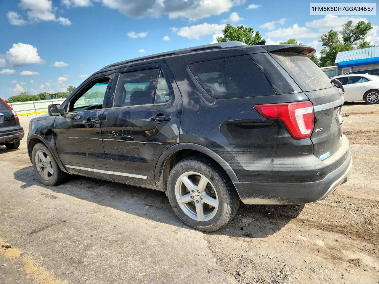2016 Ford Explorer Xlt VIN: 1FM5K8DH7GGA34657 Lot: 62164805