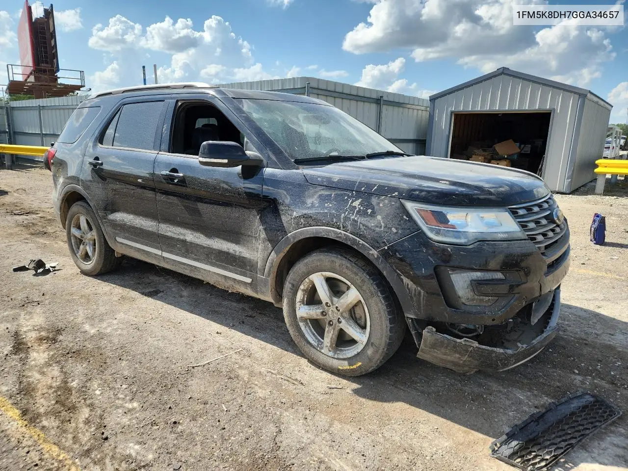 2016 Ford Explorer Xlt VIN: 1FM5K8DH7GGA34657 Lot: 62164805