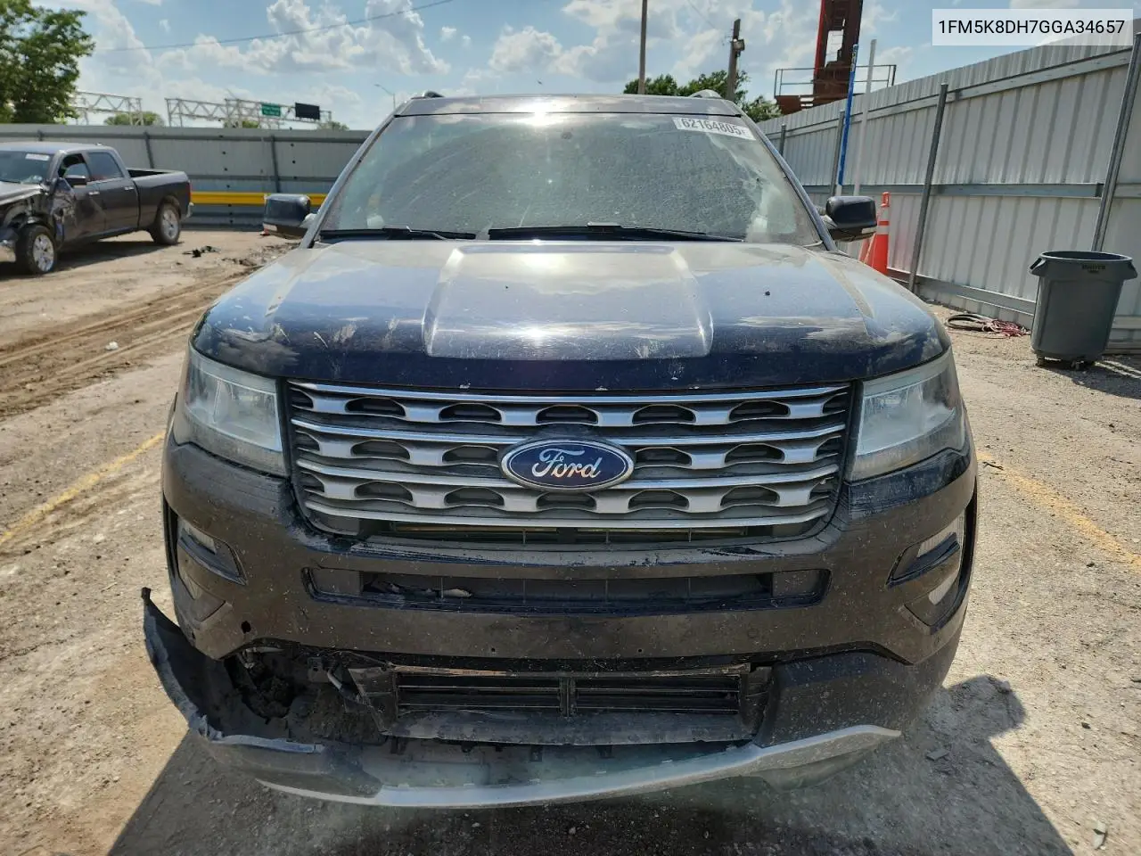 2016 Ford Explorer Xlt VIN: 1FM5K8DH7GGA34657 Lot: 62164805